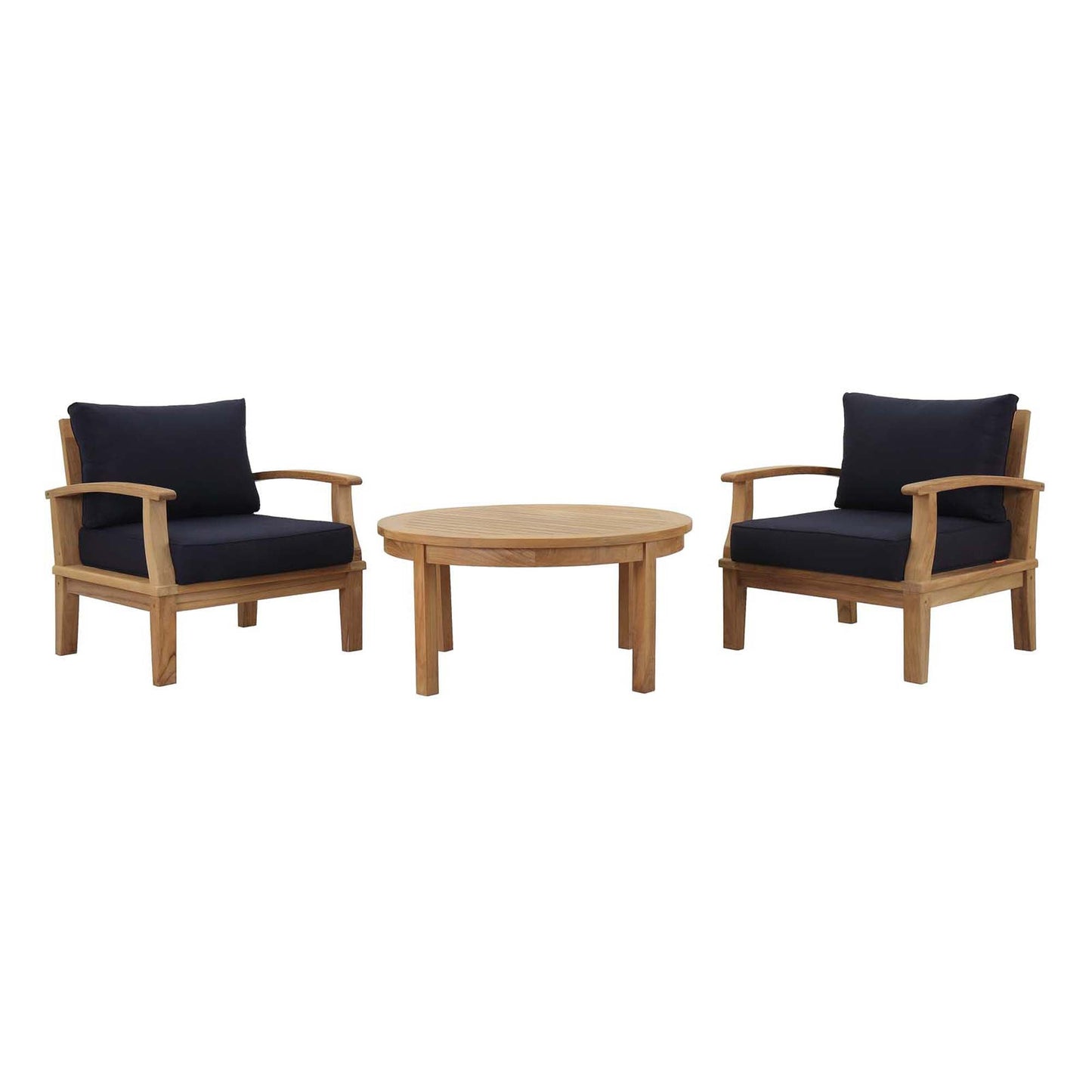 Modway Marina 3 Piece Outdoor Teak Patio Set