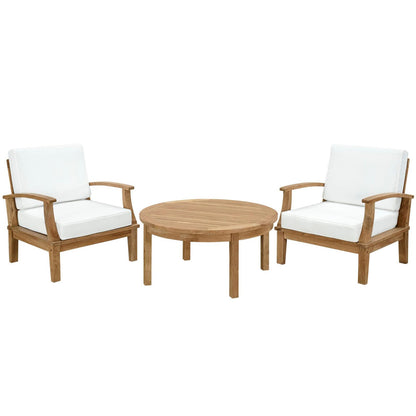 Modway Marina 3 Piece Outdoor Teak Patio Set
