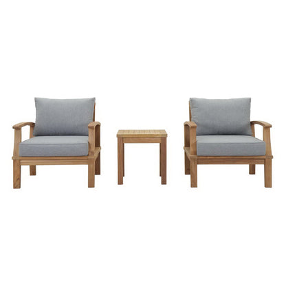 Modway Marina Outdoor Teak Set And Patio Chair