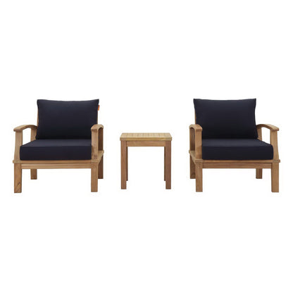 Modway Marina Outdoor Teak Set And Patio Chair