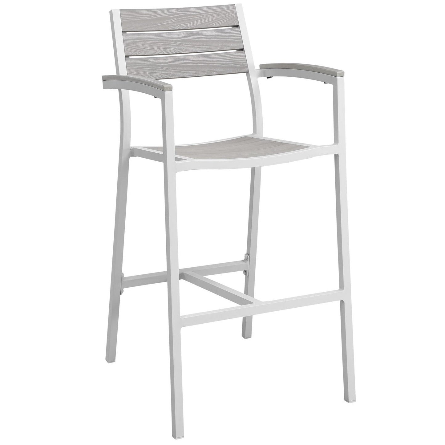 Maine Wicker Outdoor Patio Bar Stool and Chair