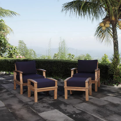 Modway Marina 4 Piece Outdoor Patio Teak Set