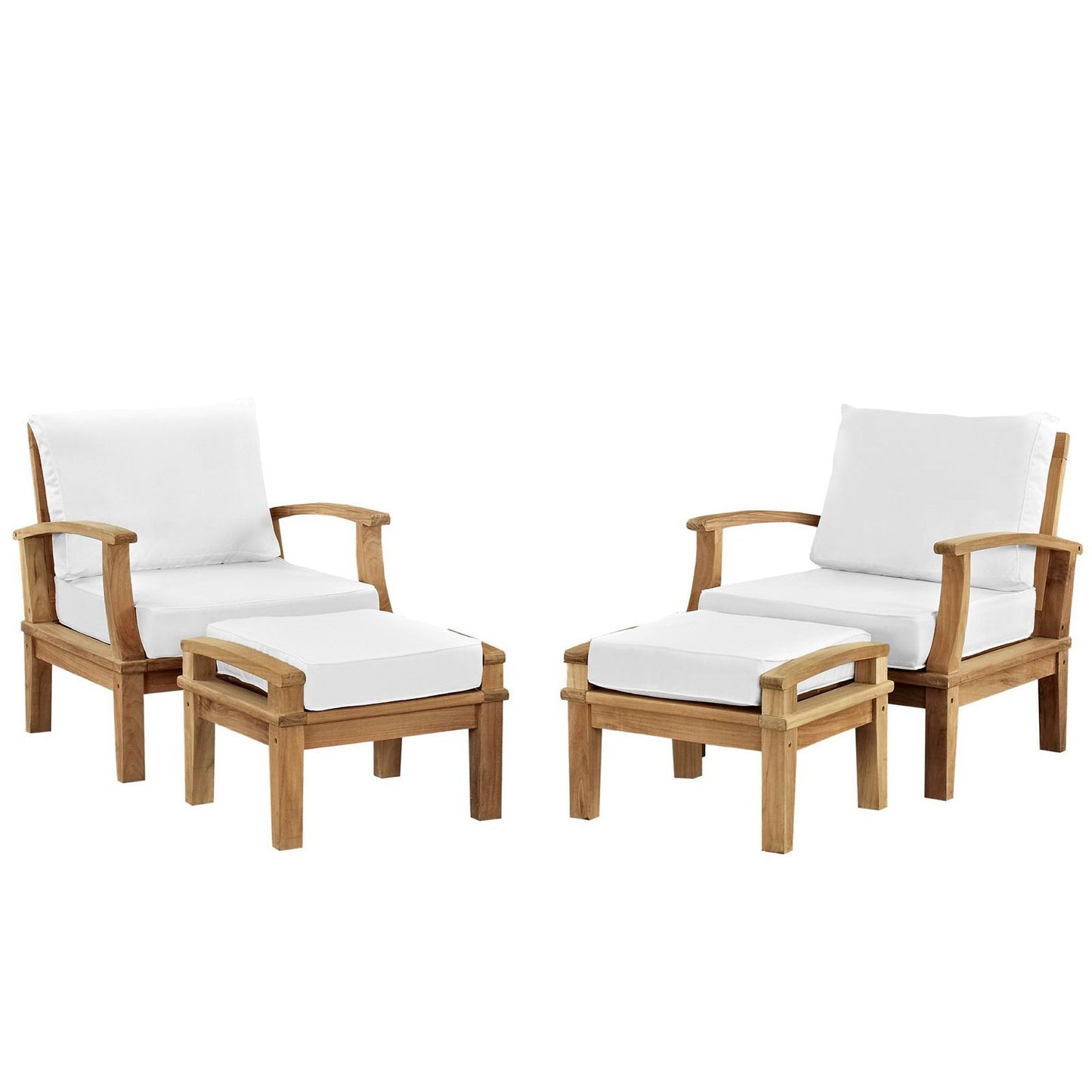 Modway Marina 4 Piece Outdoor Patio Teak Set
