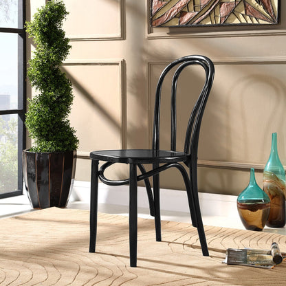 Eon Dining Side Chair by Modway, black bent-metal dining chair pair on Tampa Home & Garden Store
