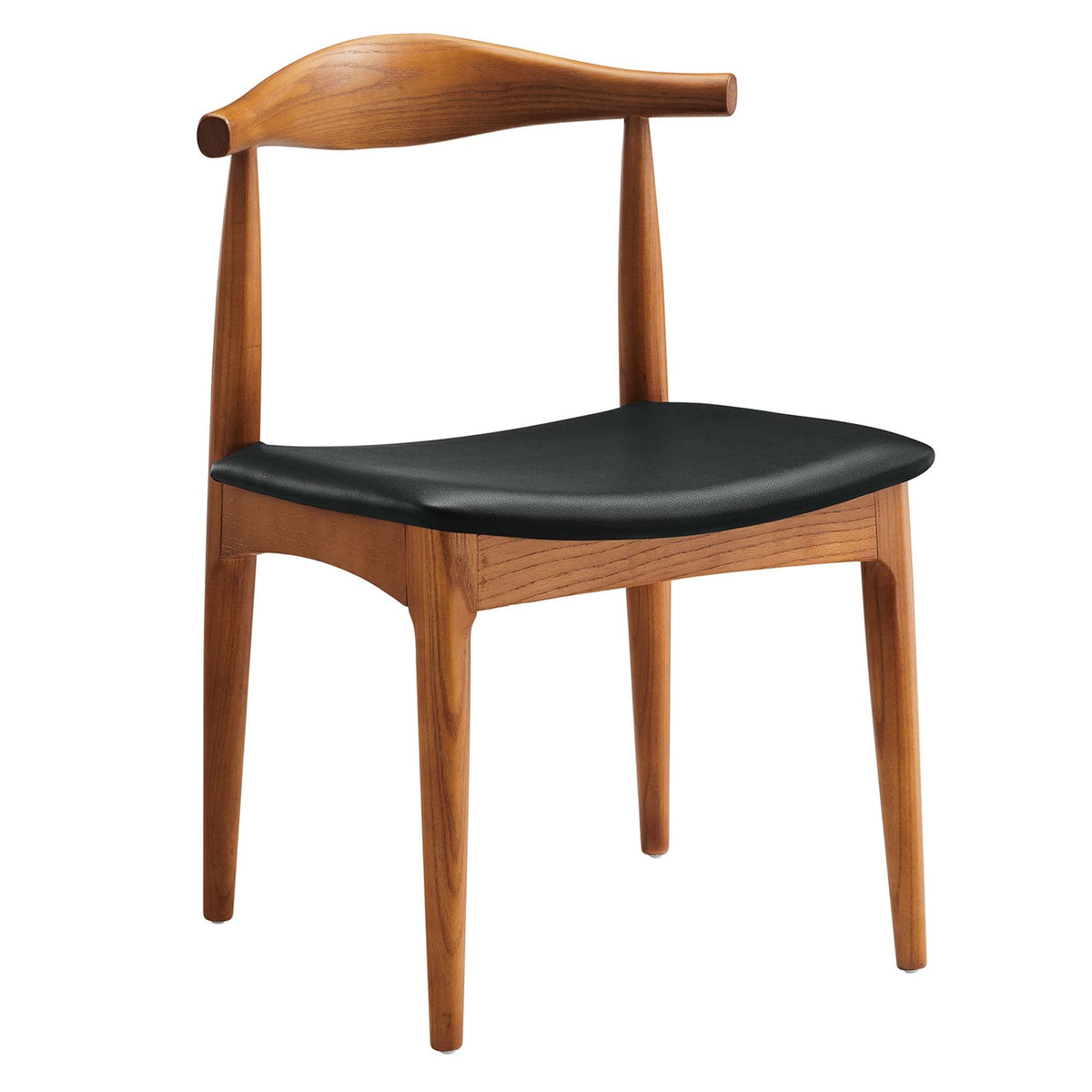 Tracy Wood Dining Chairs set of 4, wood frame with black cushioned seats Modway on Tampa Home & Garden Store