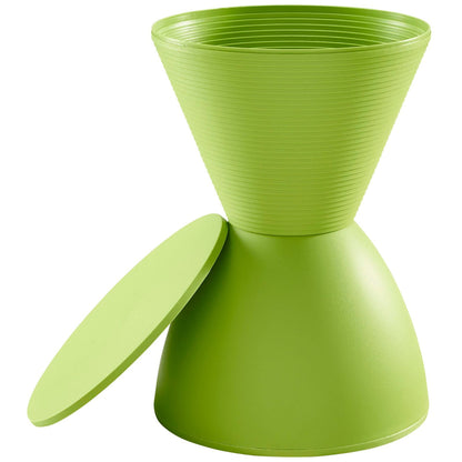 Haste Backless Stool lime green ribbed round seat by Modway on Tampa Home & Garden Store