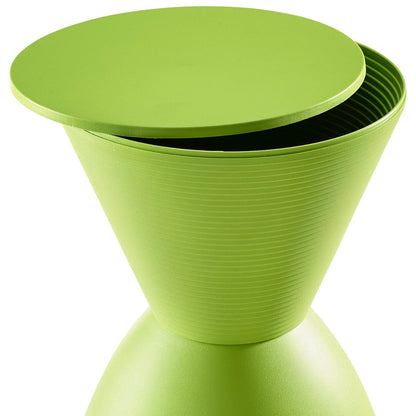Haste Backless Stool by Modway lime green round seat with ribbed texture on Tampa Home & Garden Store
