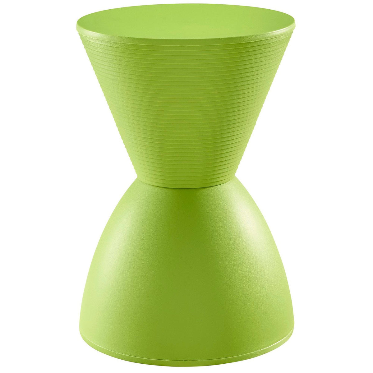 Haste Backless Stool by Modway lime green ribbed cone base with round top on Tampa Home & Garden Store