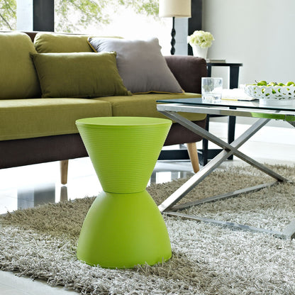 Haste Backless Stool by Modway, lime green plastic, modern living room stool beside coffee table on Tampa Home & Garden Store