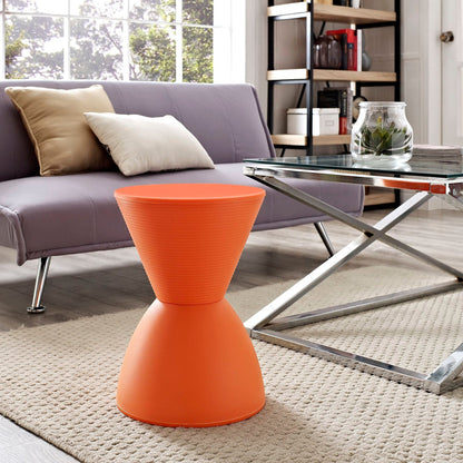 Haste Backless Stool by Modway, orange plastic cone seat, modern furniture on Tampa Home & Garden Store