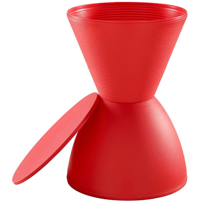 Haste Backless Stool by Modway, red ribbed conical seat, modern furniture by HouseOfZazla on Tampa Home & Garden Store