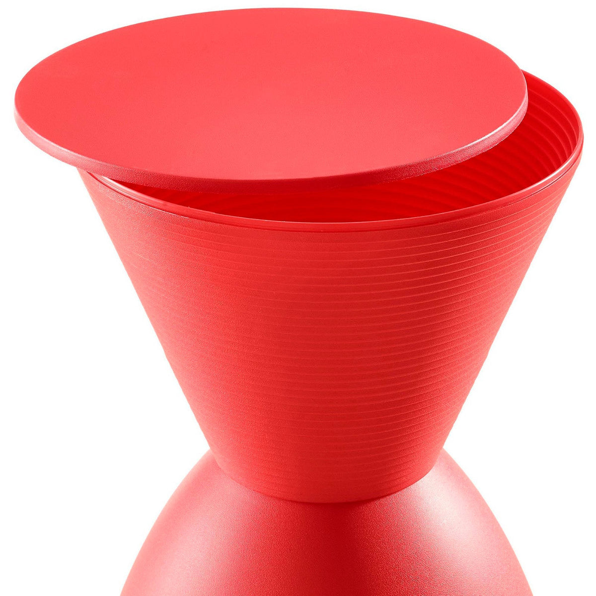 Haste Backless Stool red ribbed round end table by Modway on Tampa Home & Garden Store