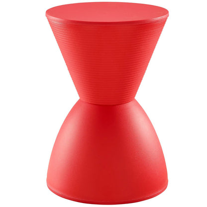 Red ribbed backless stool Haste by Modway, contemporary seating on Tampa Home & Garden Store