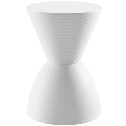 Haste Backless Stool by Modway, white ribbed cone-shaped design, furniture on Tampa Home & Garden Store