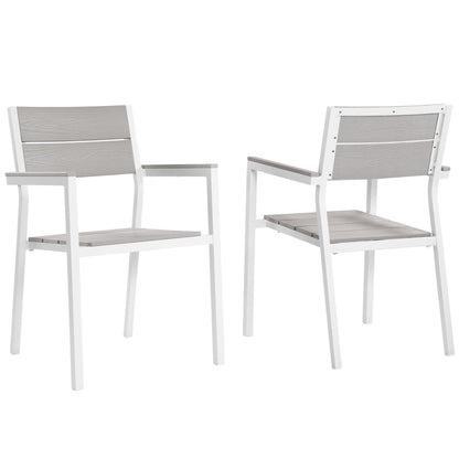 Maine Patio Dining Armchair Set of 2 by Modway