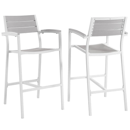 Maine Outdoor Patio Bar Stool Set Of 2 By Modway