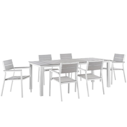 Modway Maine 7 Piece Outdoor Patio Dining Set