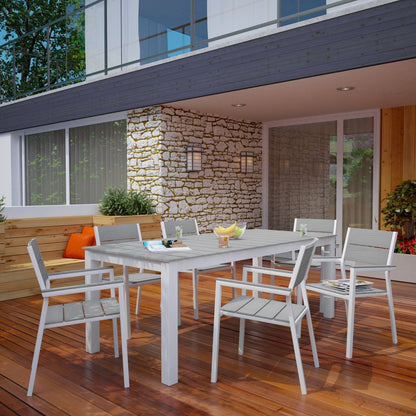 Modway Maine 7 Piece Outdoor Patio Dining Set