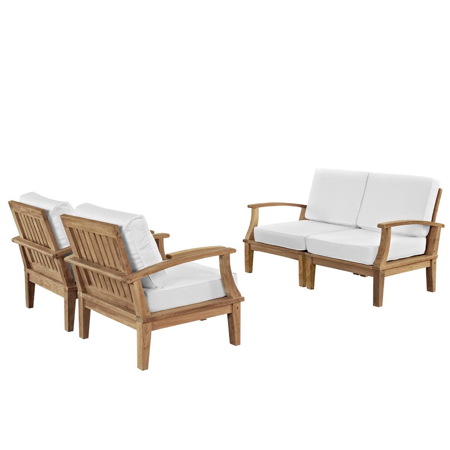 Marina 4 Piece Outdoor Patio Teak and Chairs