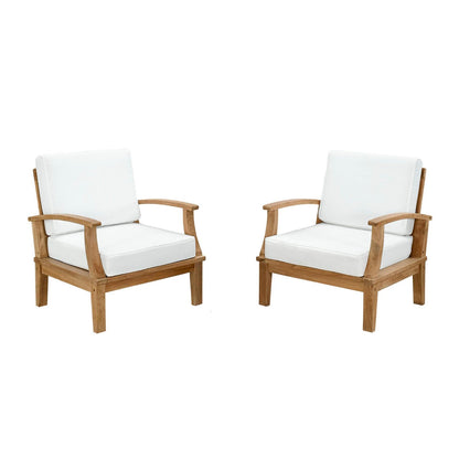 Marina Two Piece Outdoor Patio Teak and a Chair