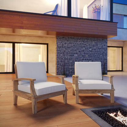 Marina Two Piece Outdoor Patio Teak and a Chair