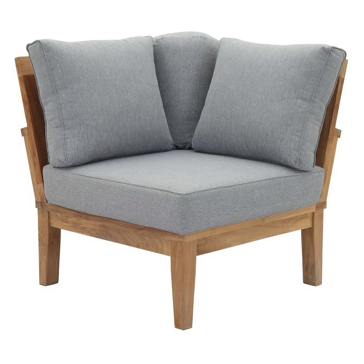 Marina outdoor teak armchair with light gray cushions by Modway on Tampa Home & Garden Store