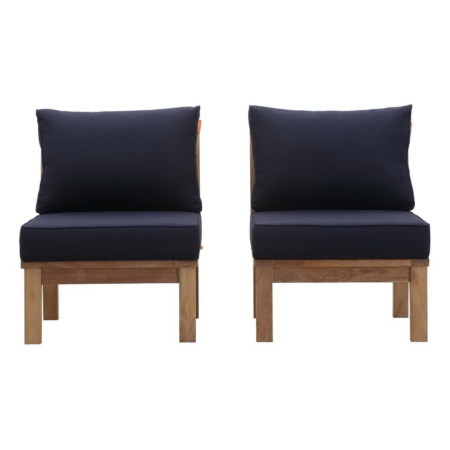 Modway Marina 2 Piece Outdoor Teak Sofa and Chair