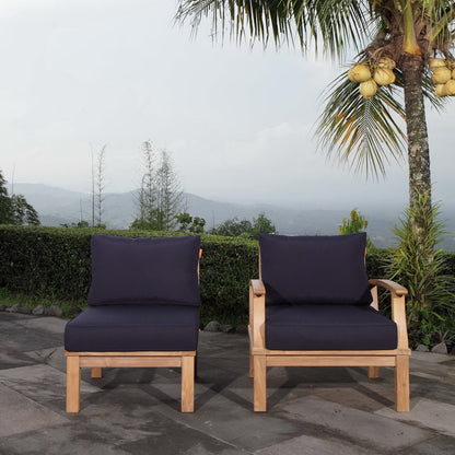 Modway Marina the Two Piece Teak Patio Set