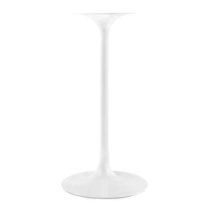 Lippa Square Wood Bar Table pedestal base in white with a round foot, HouseOfZazla on Tampa Home & Garden Store