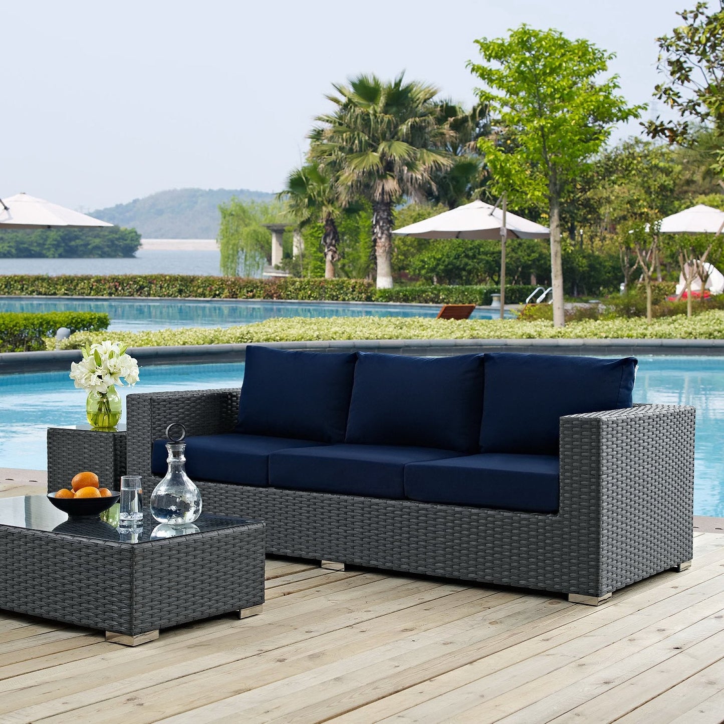 Modway Sojourn Outdoor Patio Sofa with Sunbrella