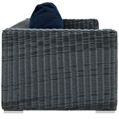 Summon Outdoor Sofa And Synthetic Rattan Frame