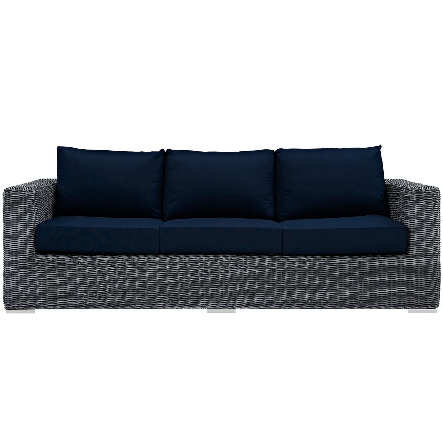 Summon Outdoor Sofa And Synthetic Rattan Frame