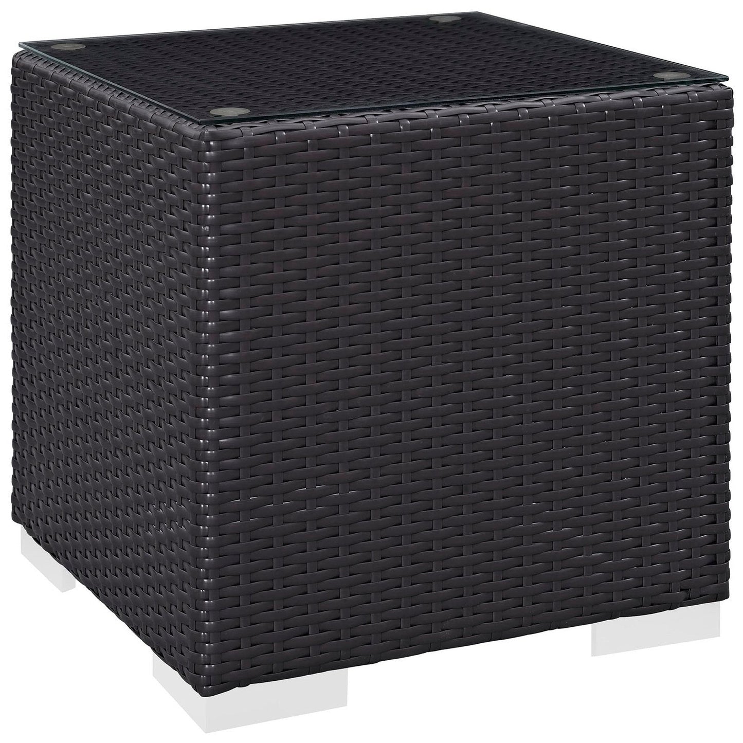 Modway Convene Rattan and Aluminum Patio Table