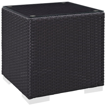 Modway Convene Rattan and Aluminum Patio Table