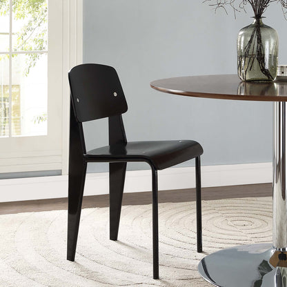 Cabin Dining Side Chair by Modway, black curved-back chair with slim legs set of two on Tampa Home & Garden Store