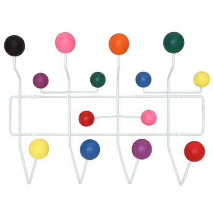 Gumball Coat Rack by Modway in white metal with colorful ball knobs on Tampa Home & Garden Store
