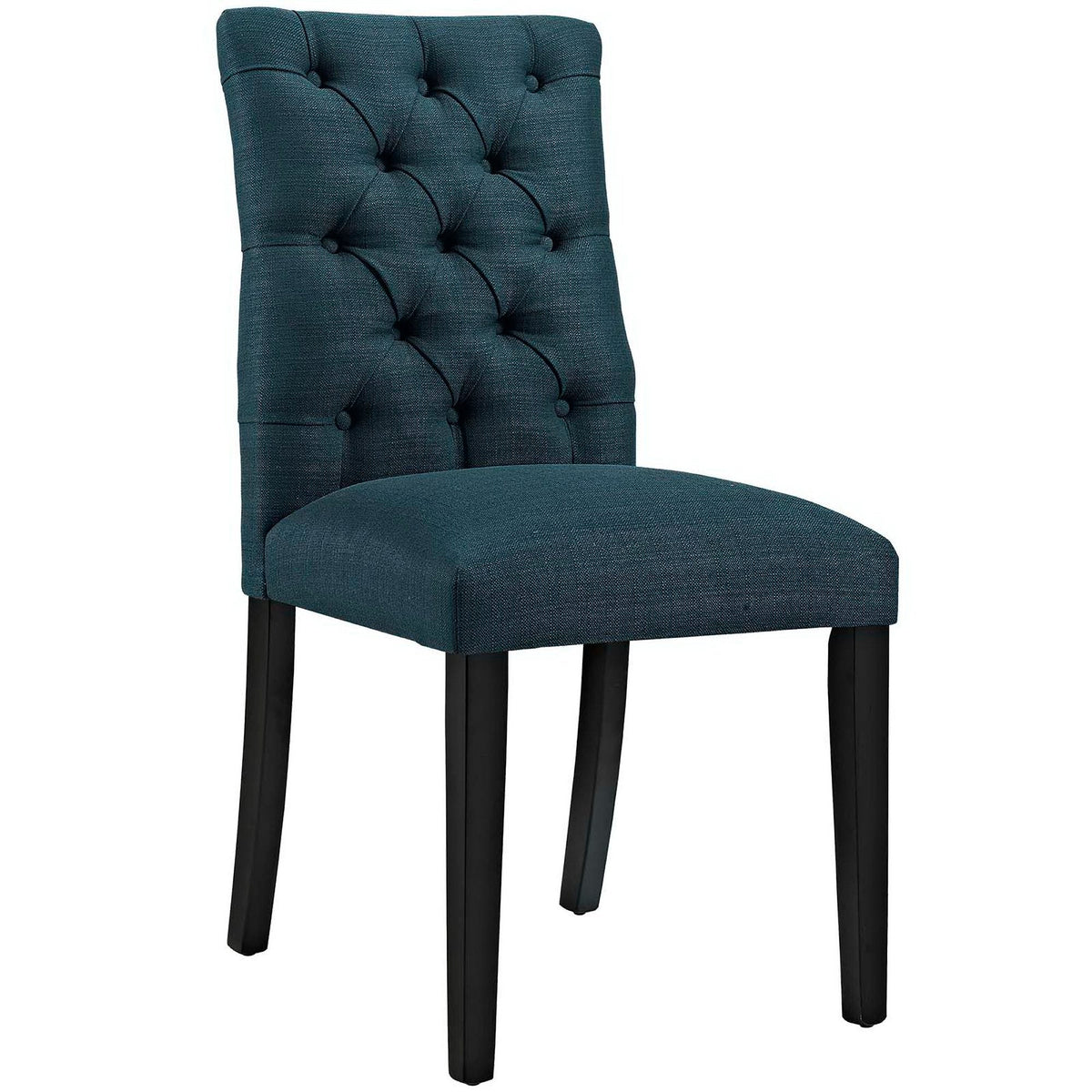 Duchess Button Tufted Fabric Dining Chair teal upholstery with tufted back by Modway on Tampa Home & Garden Store