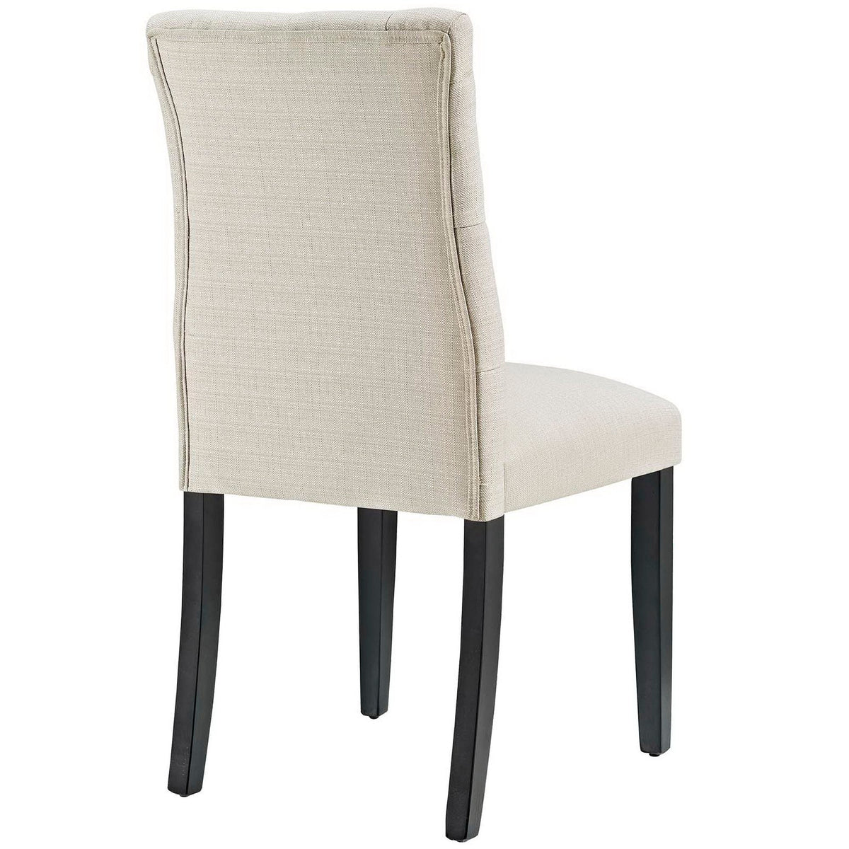 Duchess Button Tufted Fabric Dining Chair by Modway, beige upholstery, black legs on Tampa Home & Garden Store