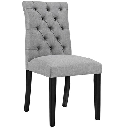 Duchess Button Tufted Fabric Dining Chair by Modway, gray tufted back with black legs on Tampa Home & Garden Store