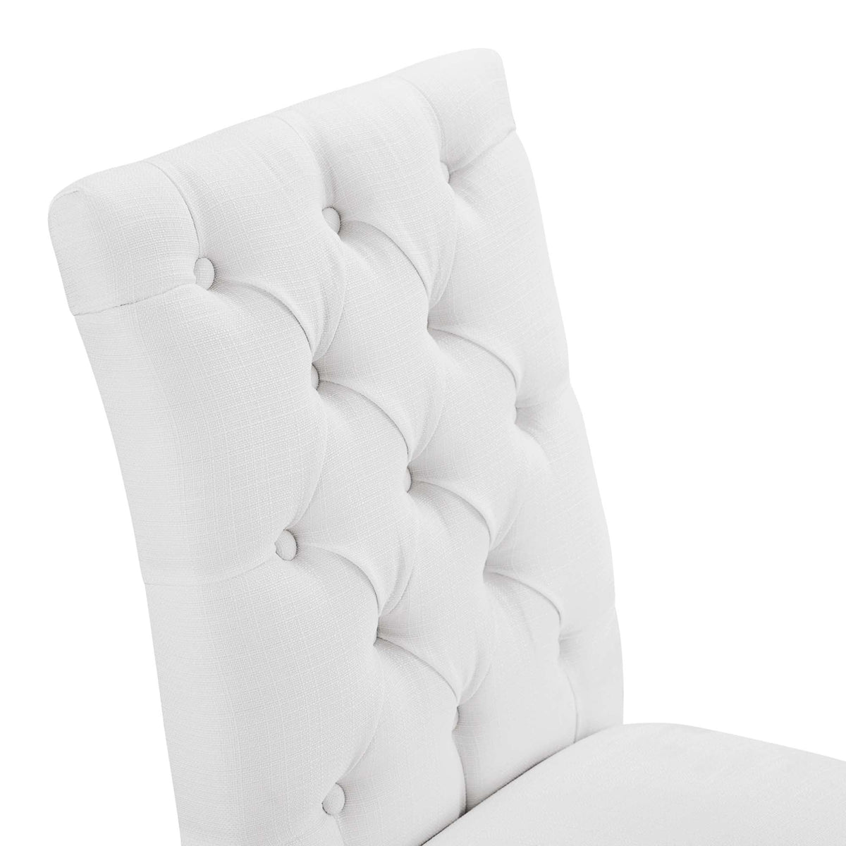 Duchess Button Tufted Fabric Dining Chair white fabric with button tufting HouseOfZazla on Tampa Home & Garden Store