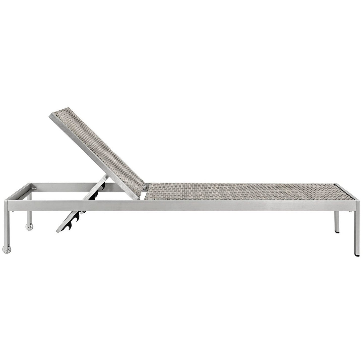 Modway Shore Outdoor Aluminum and Rattan Chaise