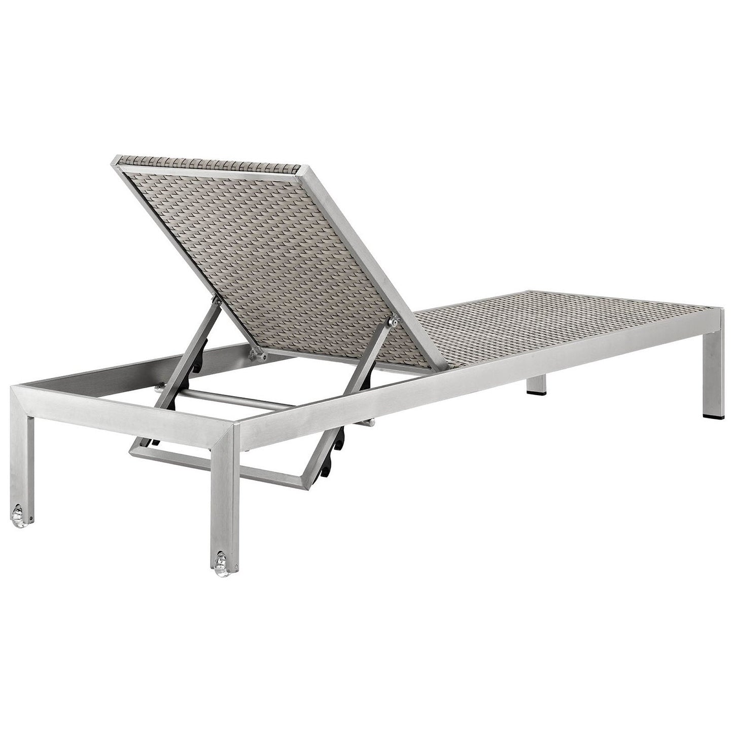 Modway Shore Outdoor Aluminum and Rattan Chaise