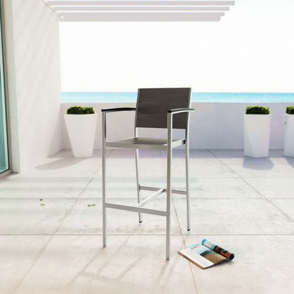Shore Aluminum Outdoor Bar Stool and A Cushion