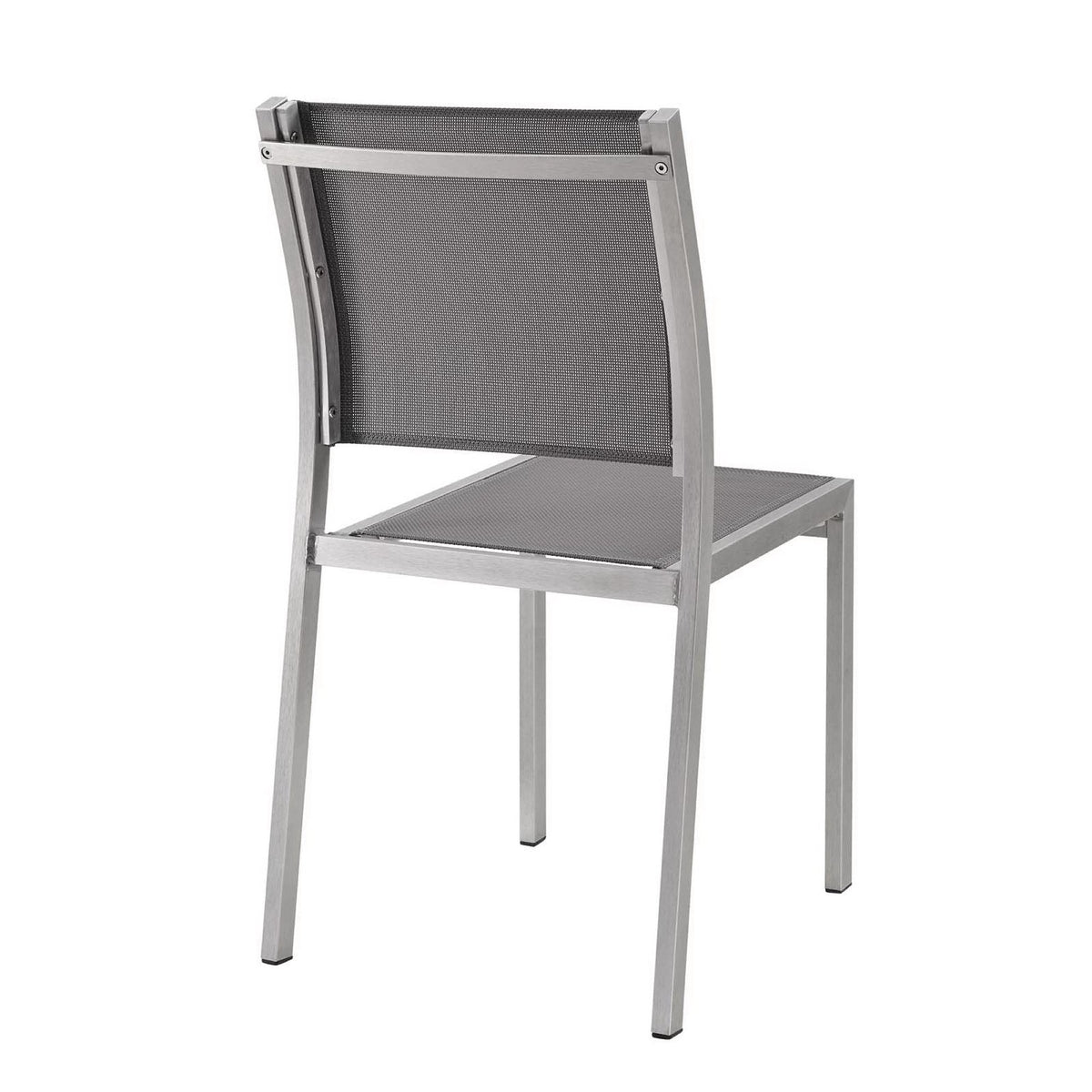 Shore Outdoor Patio Aluminum Side Chair by Modway, gray aluminum frame with mesh seat on Tampa Home & Garden Store