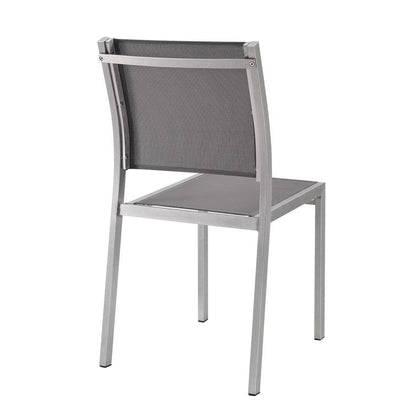 Shore Outdoor Patio Aluminum Side Chair by Modway, gray aluminum frame with mesh seat on Tampa Home & Garden Store
