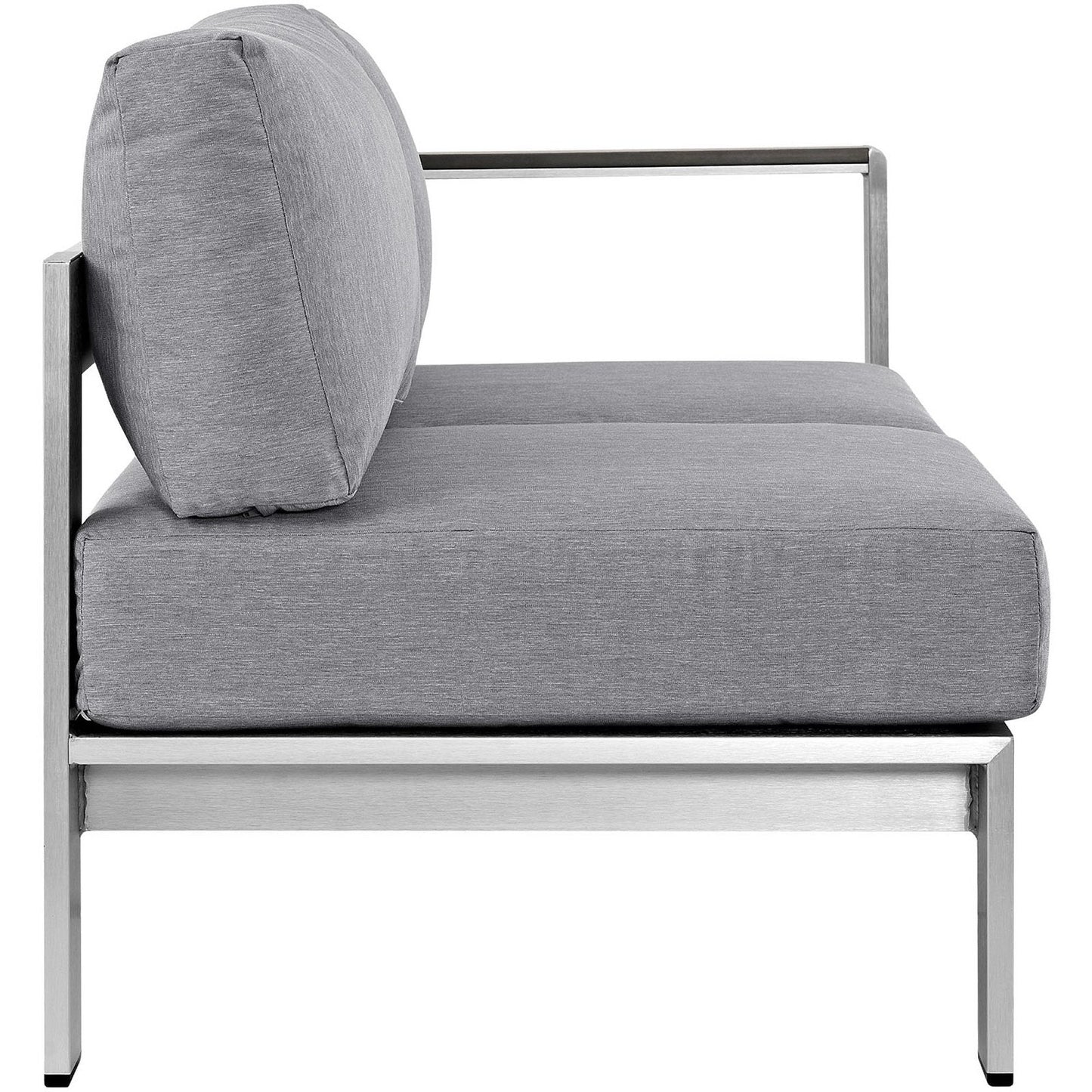 Shore Right Arm Corner Aluminum Patio Loveseat