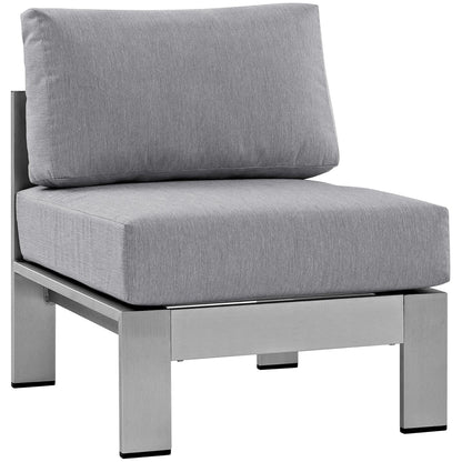 Shore Armless Outdoor Aluminum Patio Chair