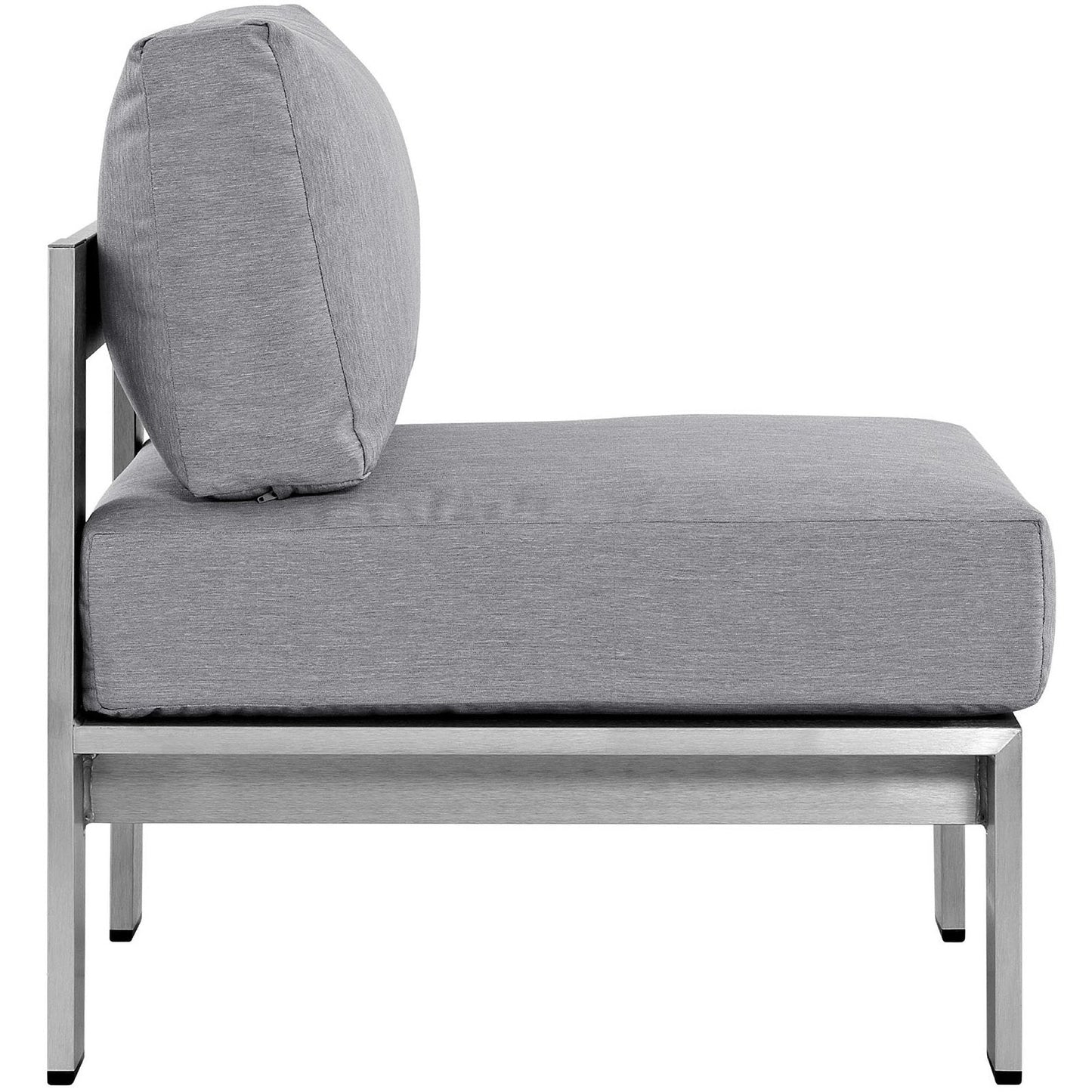 Shore Armless Outdoor Aluminum Patio Chair