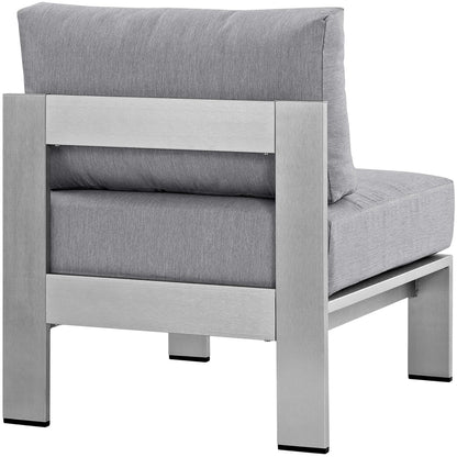 Shore Armless Outdoor Aluminum Patio Chair