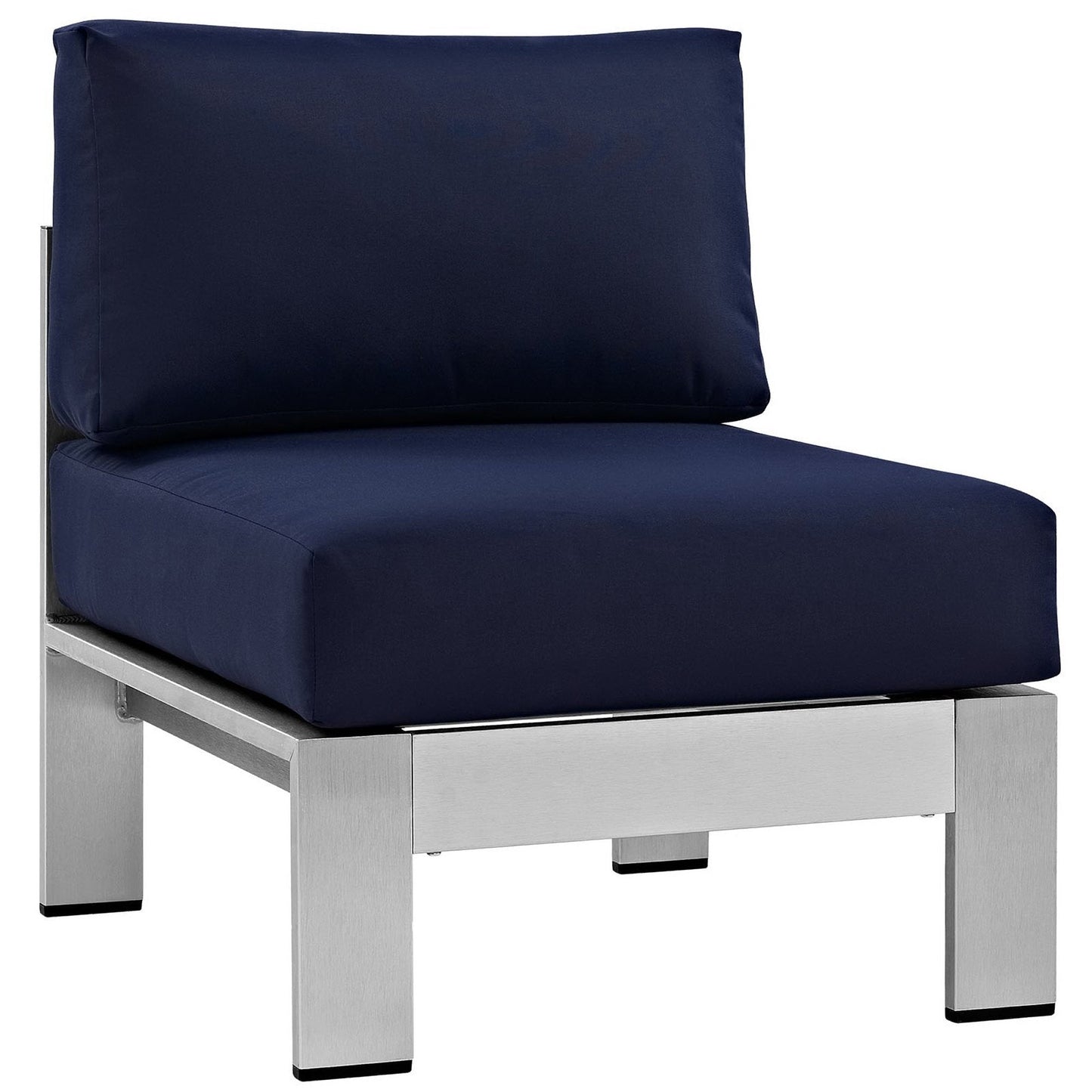 Shore Armless Outdoor Aluminum Patio Chair